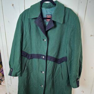 Vintage Salko Original Salzburg Loden Wool Coat – Made in Austria, Green & Black